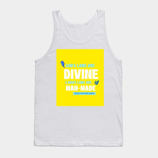 God Is The Judge Tank Top by Pod11 Prints